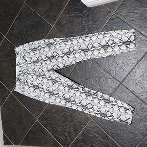 FRAME Snakeskin Ali Cigarette Ankle Jeans